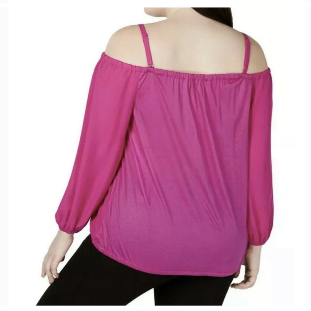 INC Top Off Shoulder Long Sleeve Lightweight